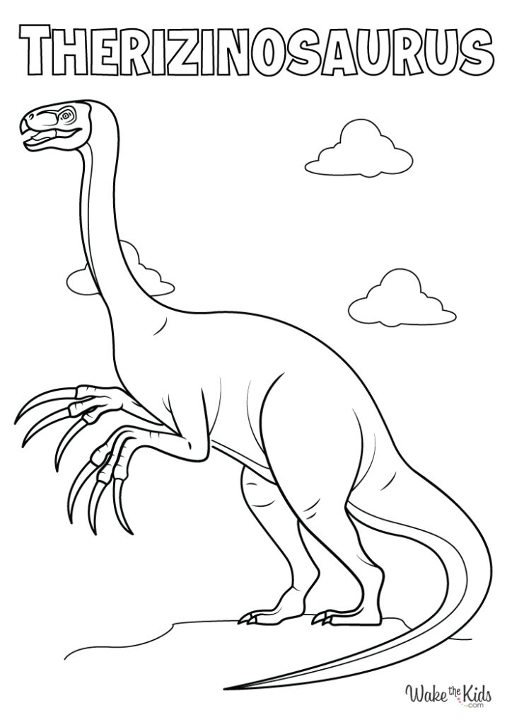 Therizinosaurus Coloring Pages Free Printable PDFs WakeTheKids