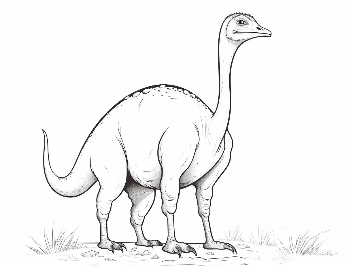 Therizinosaurus Dinosaur Coloring Coloring Page