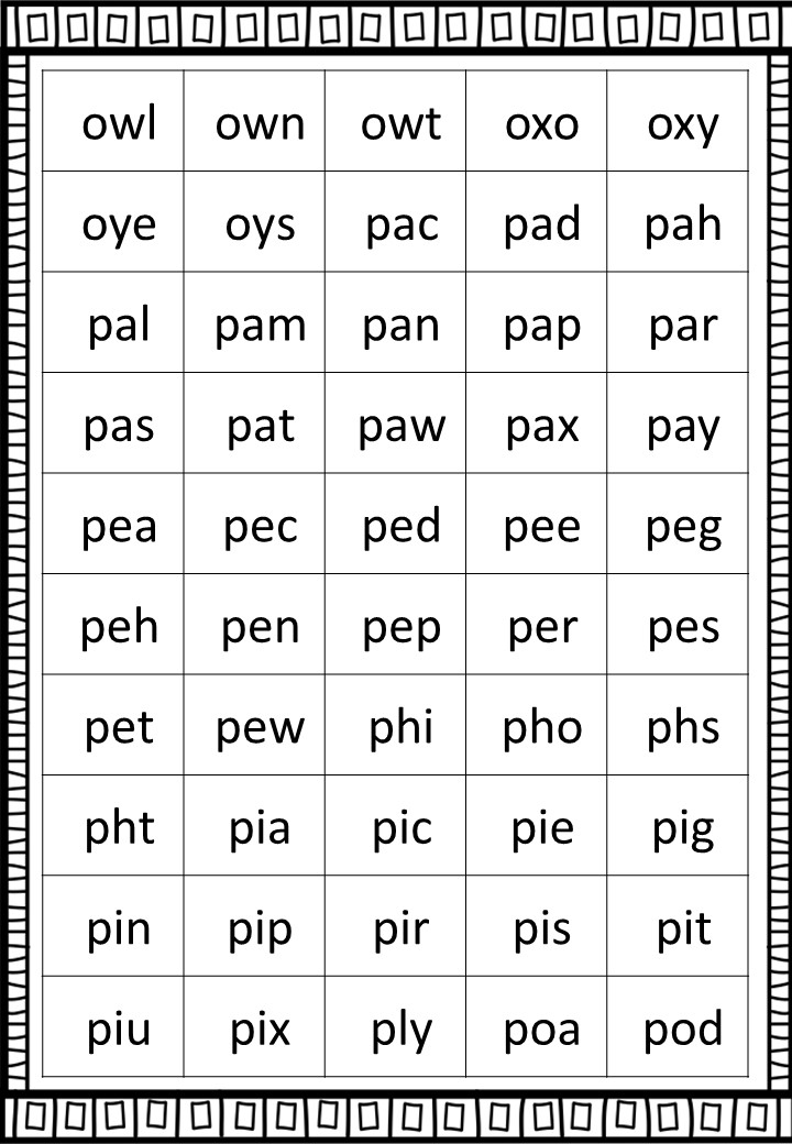 Three Letter Words For Kindergarten Reading Practice Eduflakes
