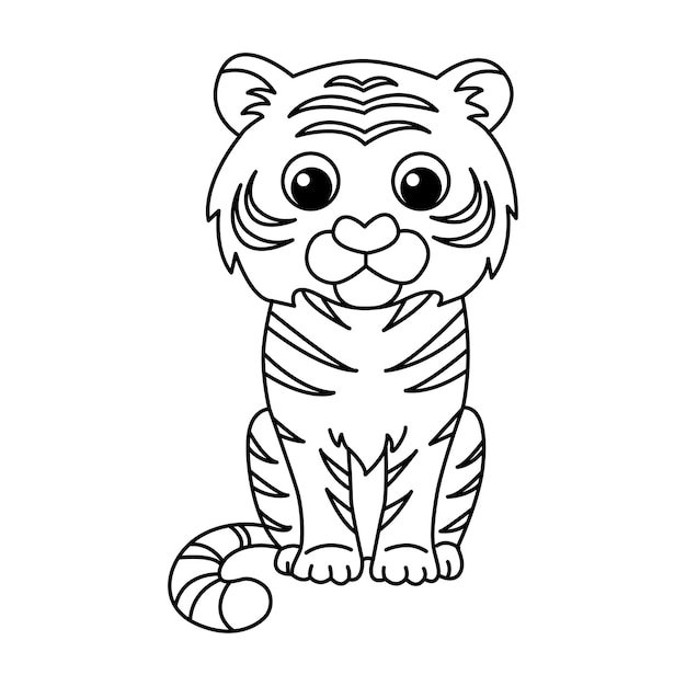 Tiger Cartoon Coloring Pages Infoupdate