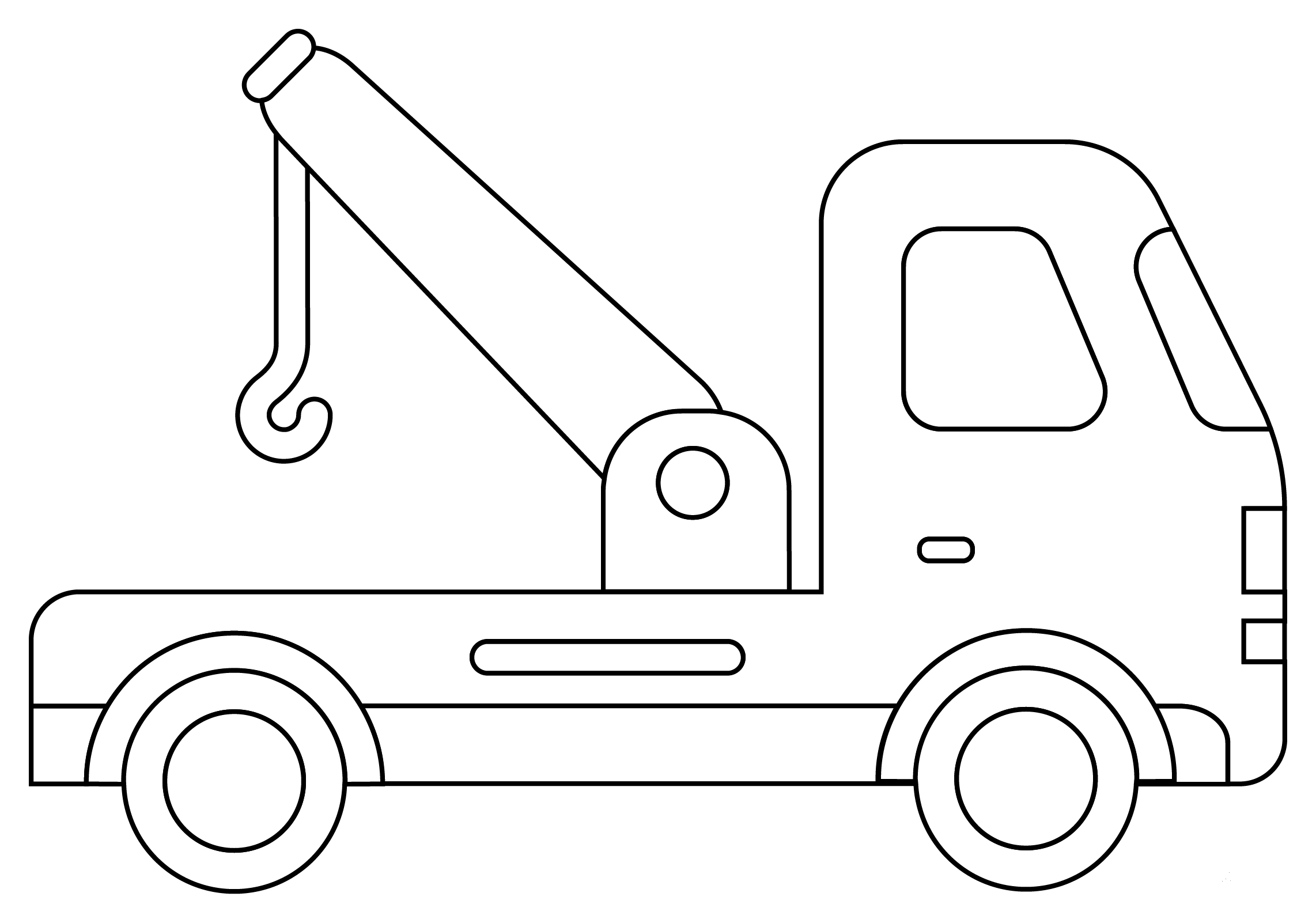 Tow Truck Coloring Page ColouringPages