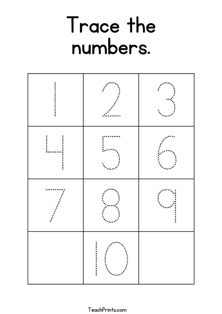 Tracing Numbers 1 20 Worksheets Free Printable Pdfs Teach Prints