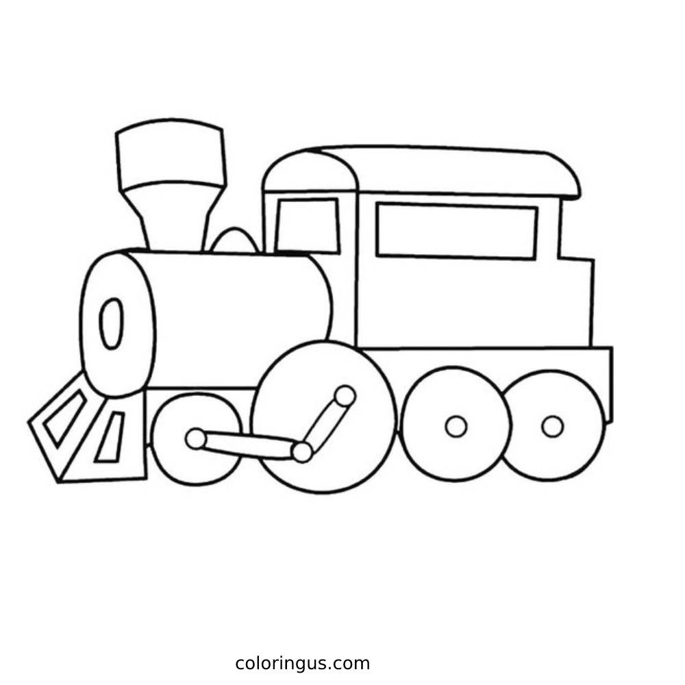 Train Coloring Pages Free Printable PDF 
