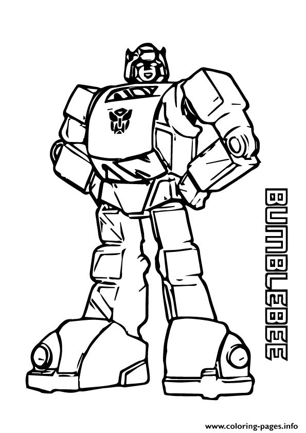 Transformers BumbleBee A4 Coloring Page Printable