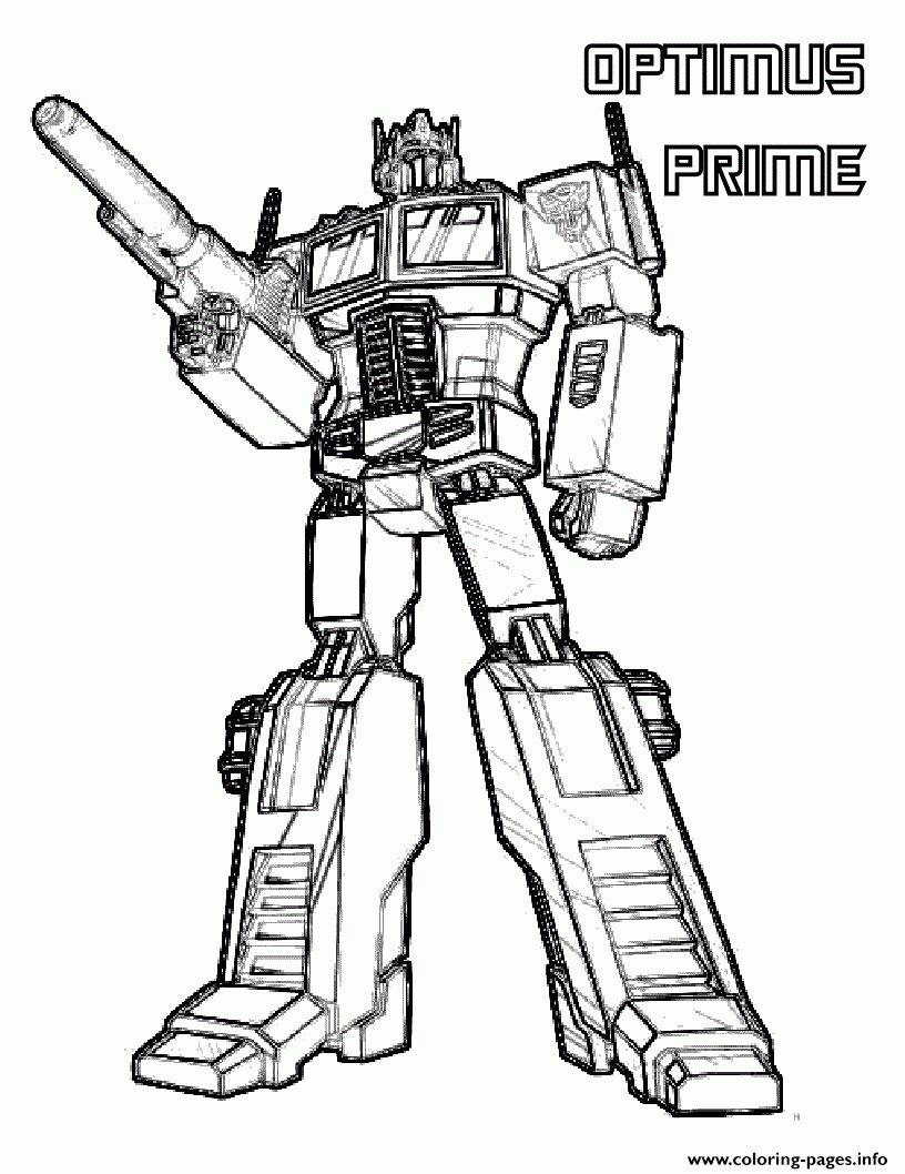 Transformers Optimus Prime 2 Coloring Page Printable