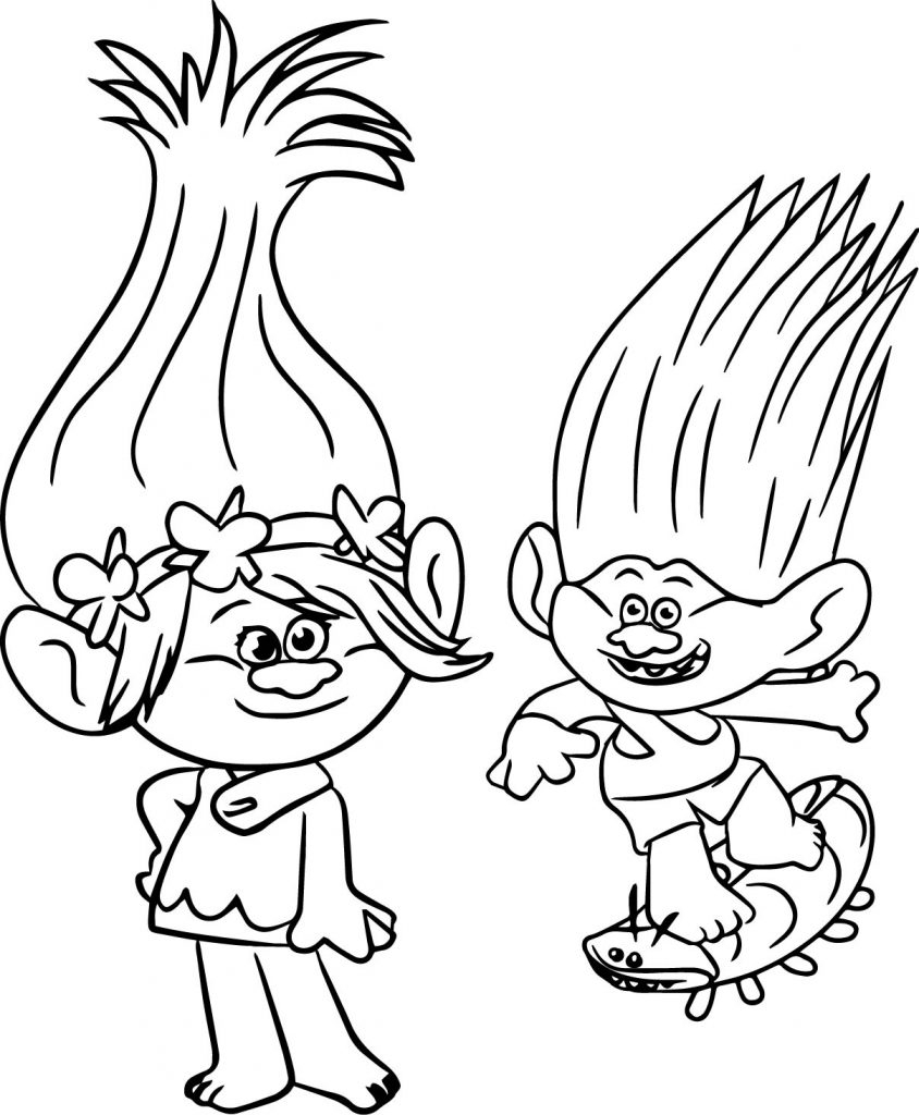 Trolls Coloring Pages Printable Coloring Pages FREE