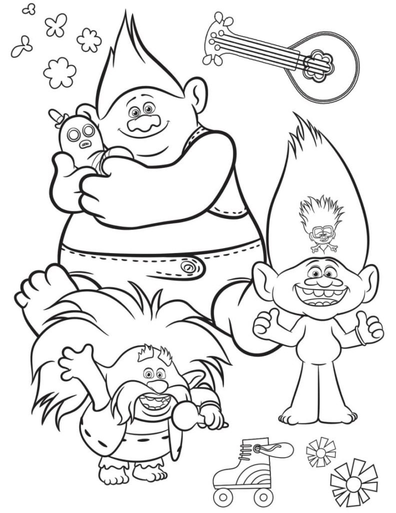 Trolls World Tour Coloring Pages Free Printable Coloring Pages For Kids