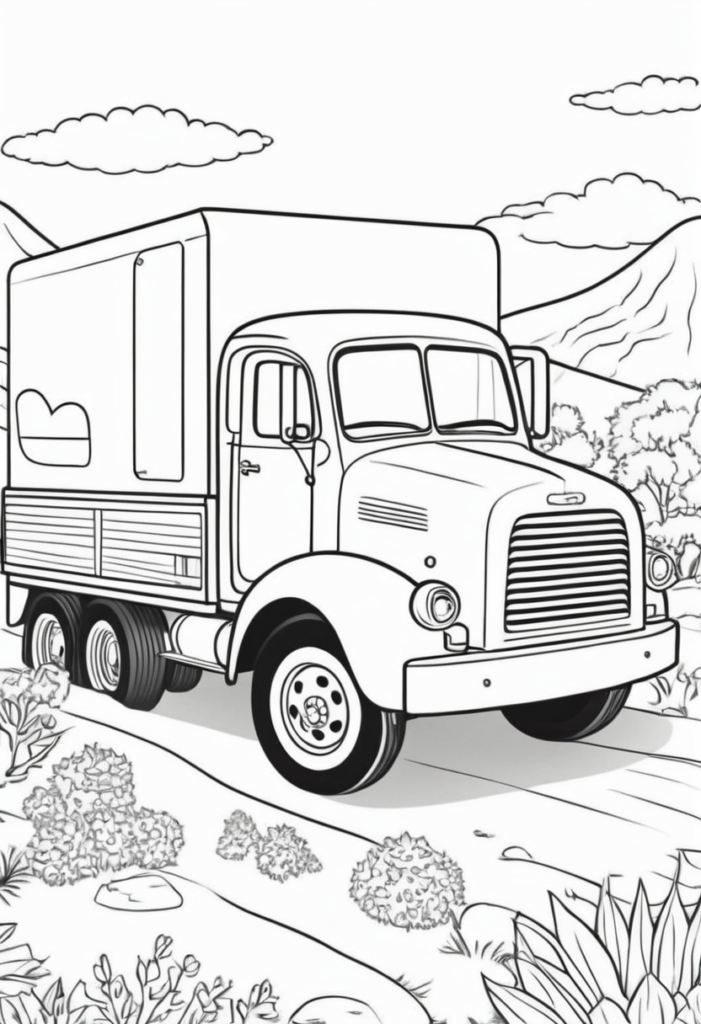 Truck Coloring Sheets Color My Pages