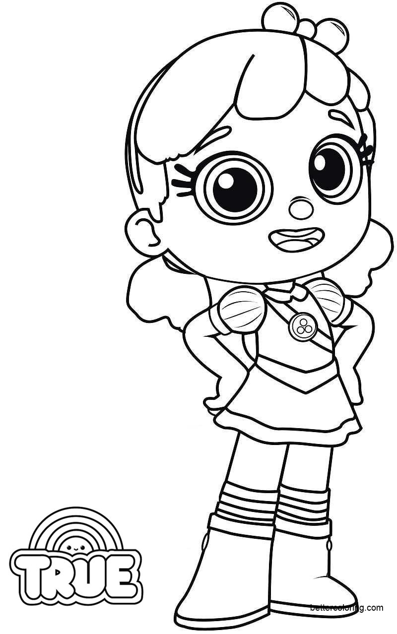 True And The Rainbow Kingdom Coloring Pages Free Printable Coloring Pages