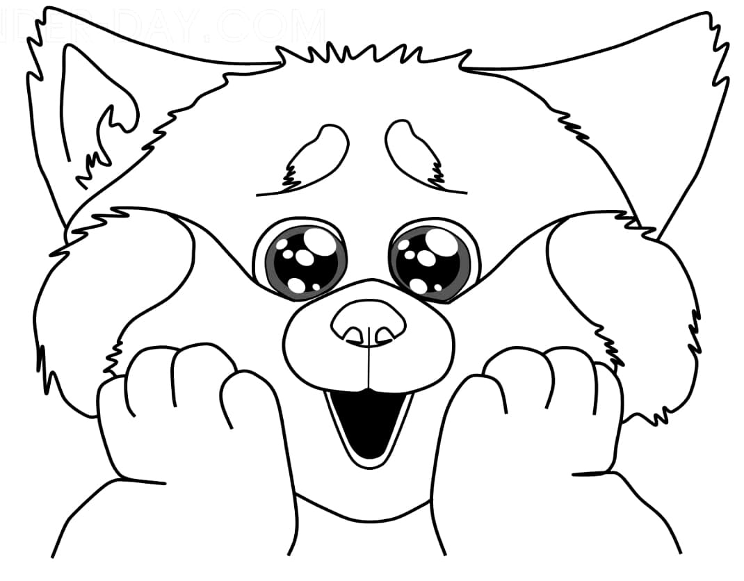 Turning Red Panda Coloring Page Free Printable Coloring Pages For Kids
