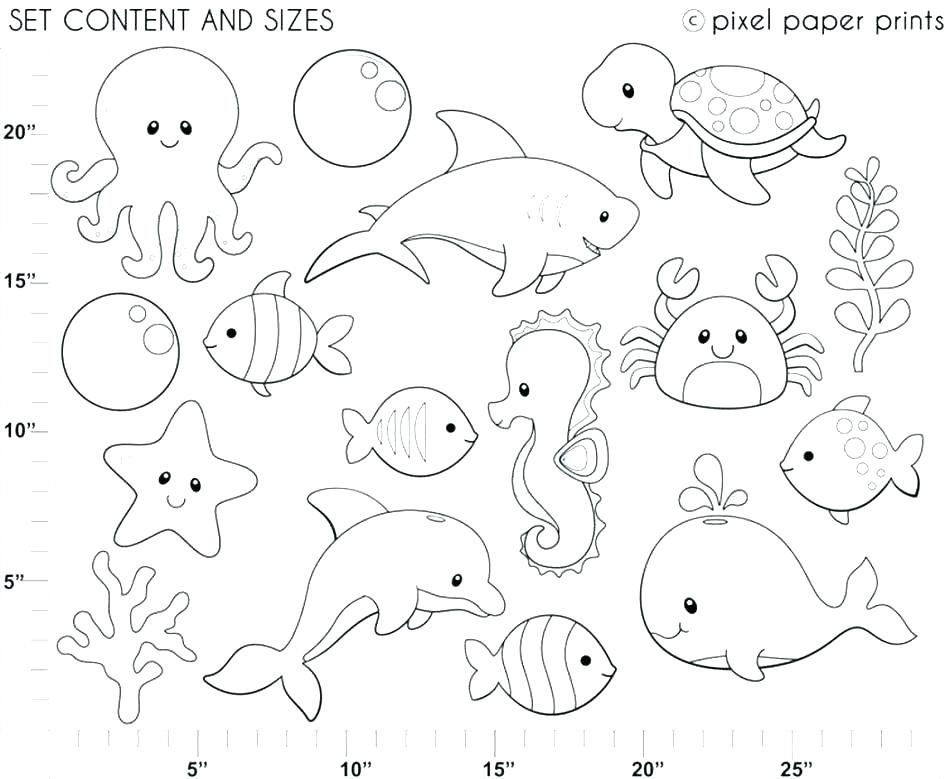 Under The Sea Animal Coloring Pages