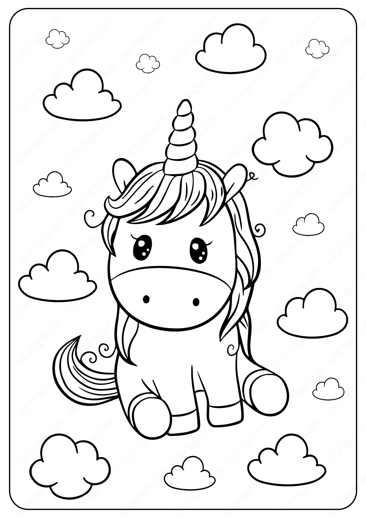 Unicorn Coloring Book Pdf