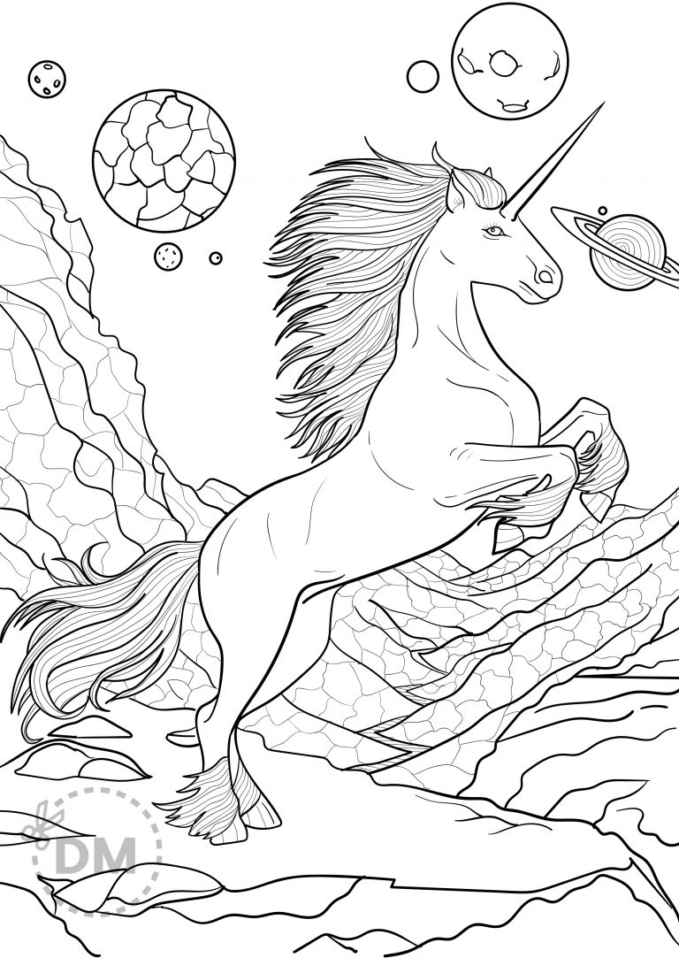 Unicorn Coloring Page For Adults Printable Page For Download Diy 