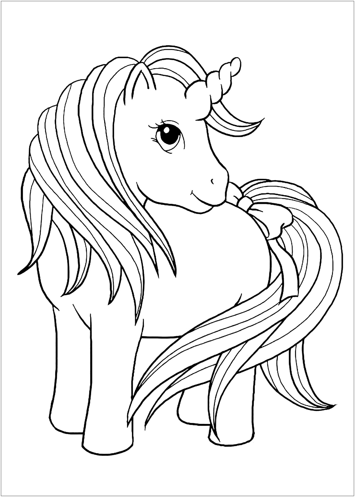 Unicorn Coloring Page To Download Unicorn Coloring Pages For Kids 