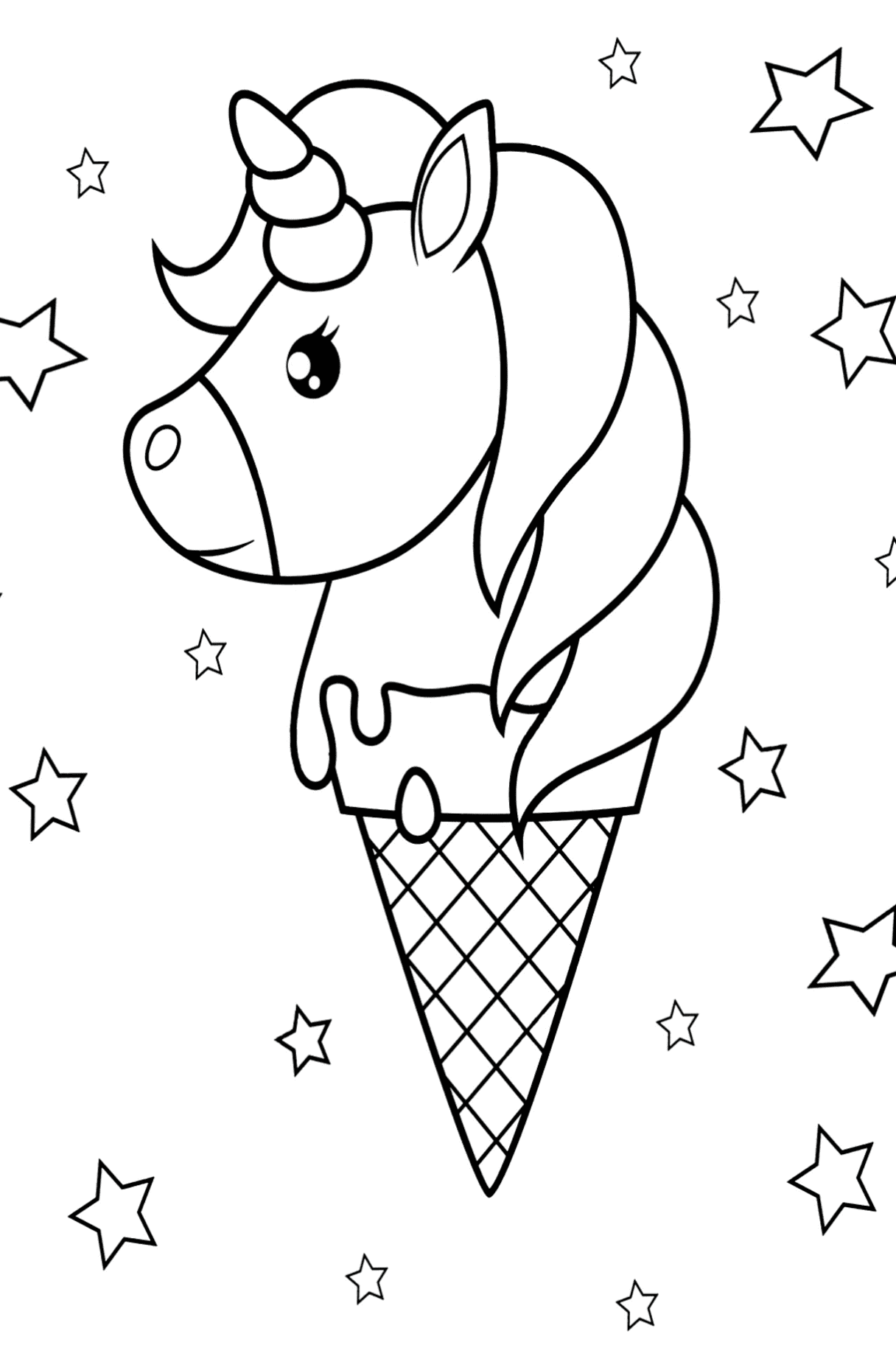 Unicorn Ice Cream Cone Coloring Pages Ice Cream Coloring Pages 
