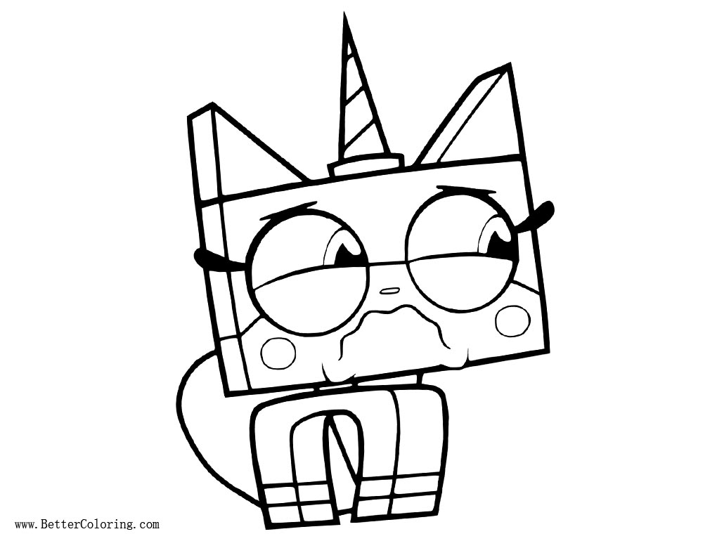UniKitty Coloring Pages Crying Free Printable Coloring Pages