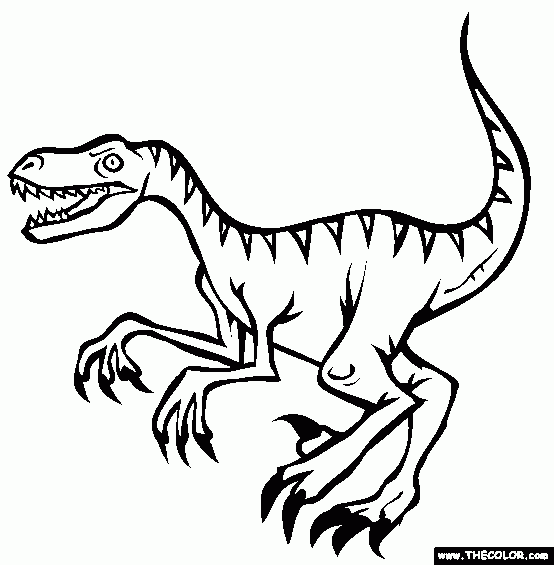 Velociraptor Coloring Pages Coloring Home