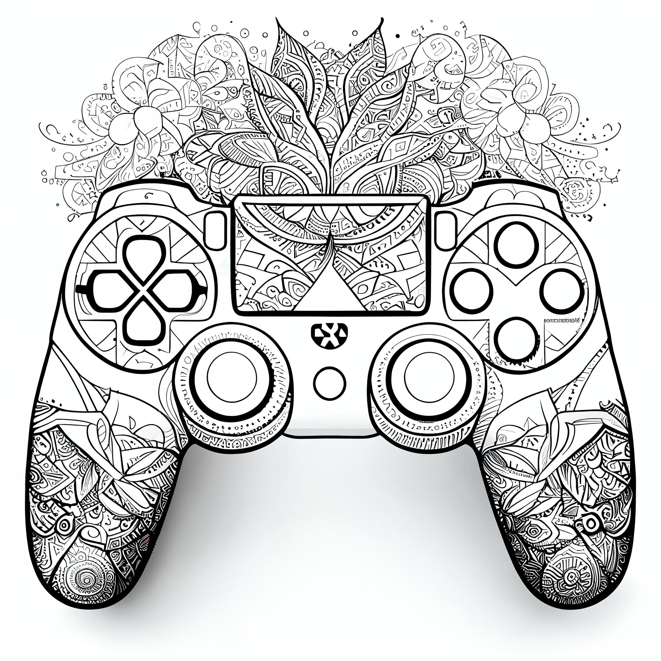 Video Game Controller Coloring Pages Coloring Nation