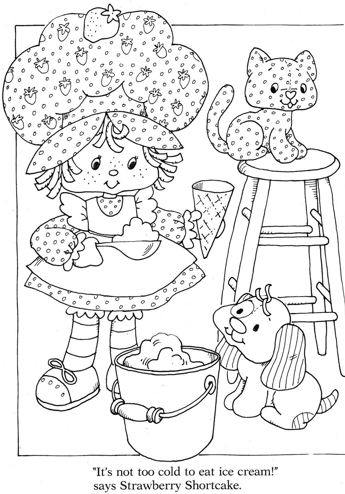 Vintage Strawberry Shortcake Coloring Pages