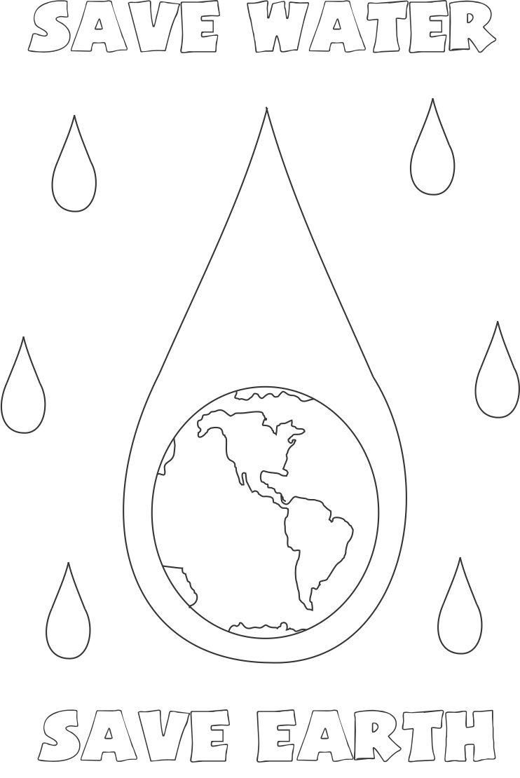 Water Conservation For Kids Coloring Pages Coloring Home