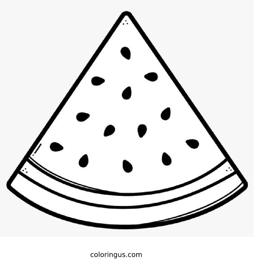 Watermelon Printable Coloring Pages
