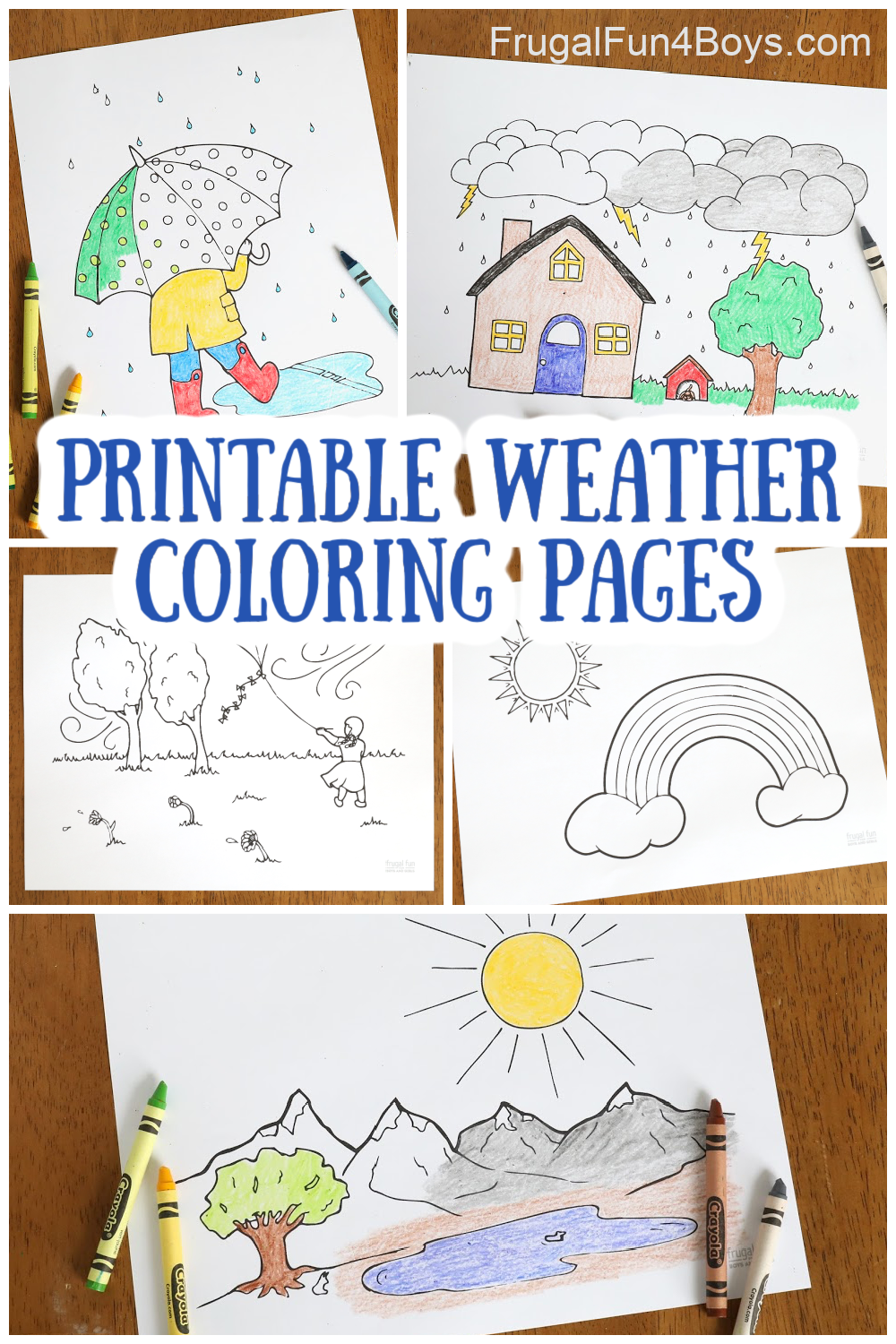 Weather Coloring Pages Frugal Fun For Boys And Girls