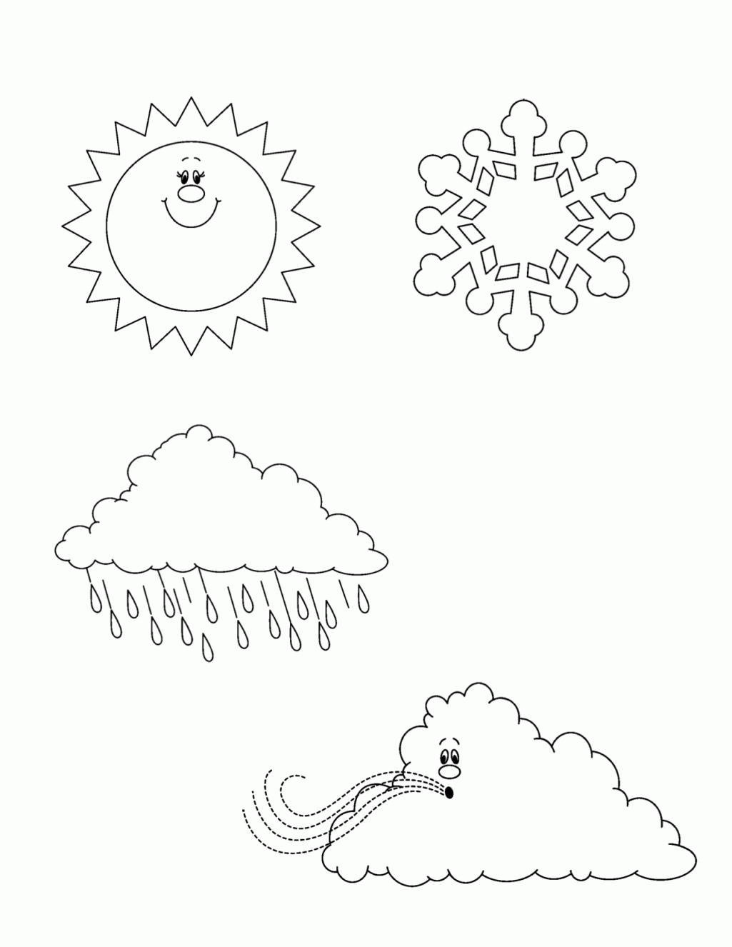 Weather Coloring Pages Preschool Coloring Home