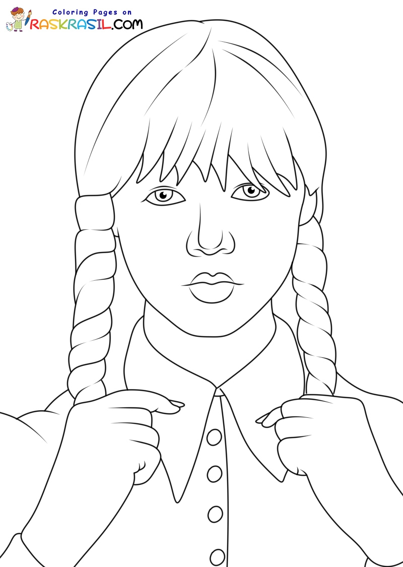 Wednesday Addams Coloring Pages