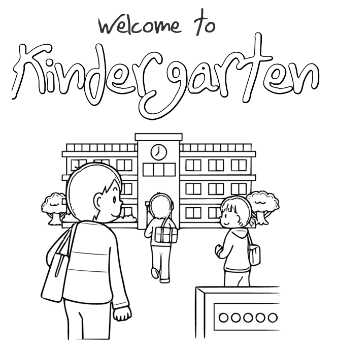 Welcome To Kindergarten Coloring Pages 7 Printable Sheets Simple To 