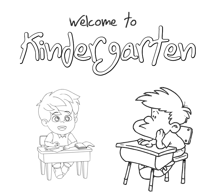 Welcome To Kindergarten Coloring Pages 7 Printable Sheets Simple To 