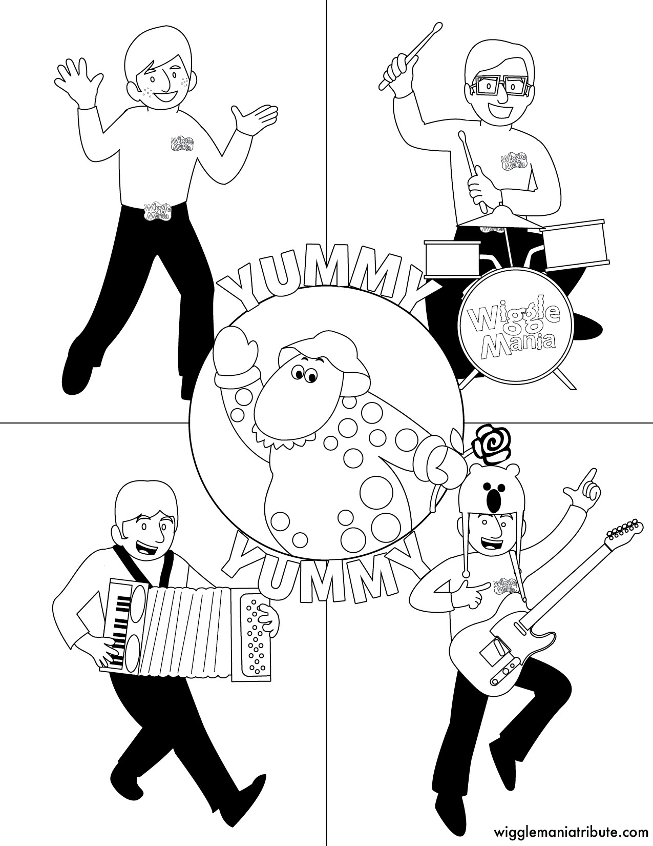 Wiggles Colouring Pages At GetColorings Free Printable Colorings 