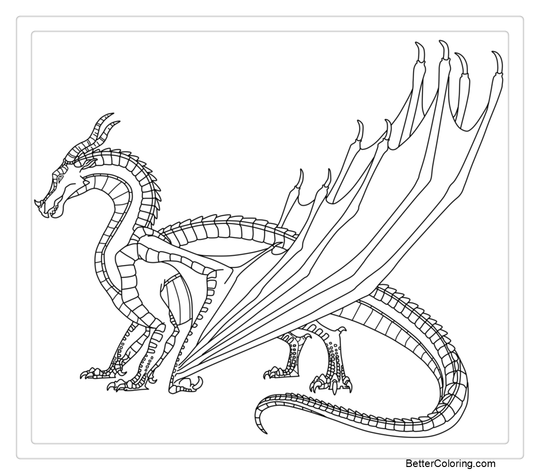 Wings Of Fire Coloring Pages Fan Art By LunarNightmares981 Free 