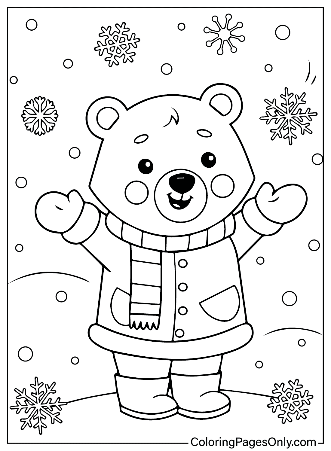 Winter Coloring Outfits SimplyColoringPages