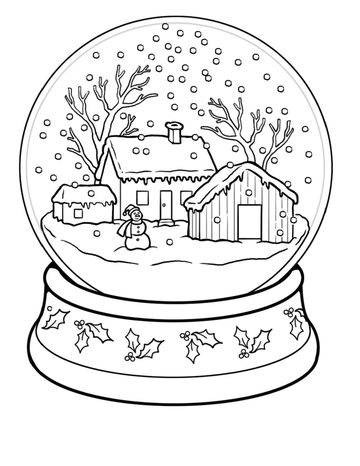 Winter Coloring Pages For Adults Coloring Home
