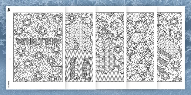 Winter Mindfulness Colouring Student Wellbeing Beyond