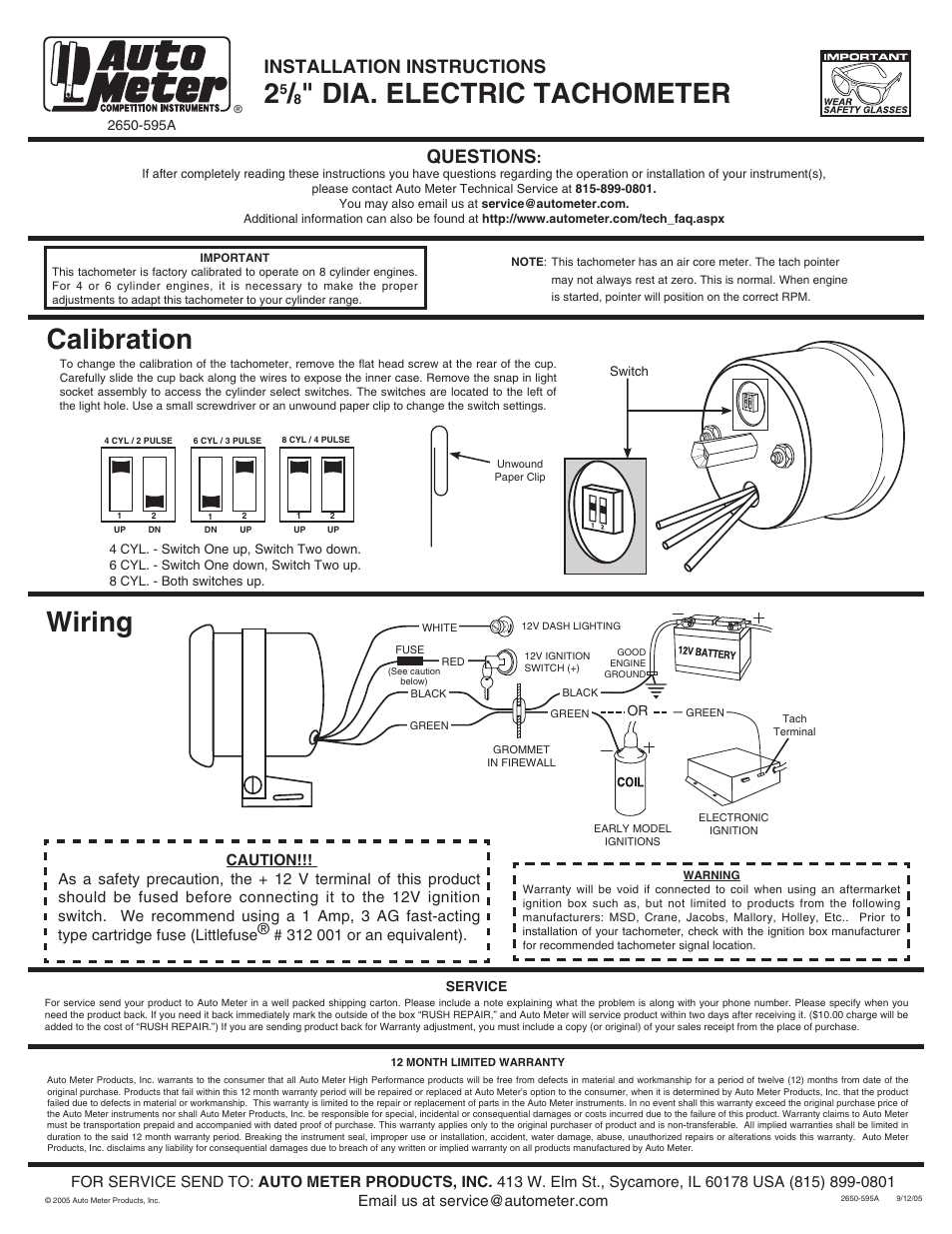 Wiring Diagram For Autogage Tach