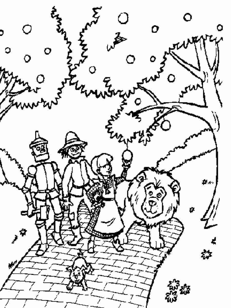 Wizard Of Oz Coloring Pages Activity Free Printable Coloring Pages