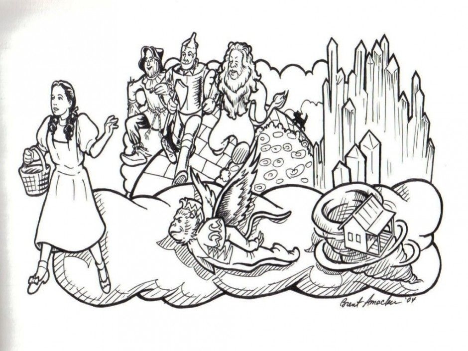 Wizard Of Oz Coloring Pages Free Coloring Home