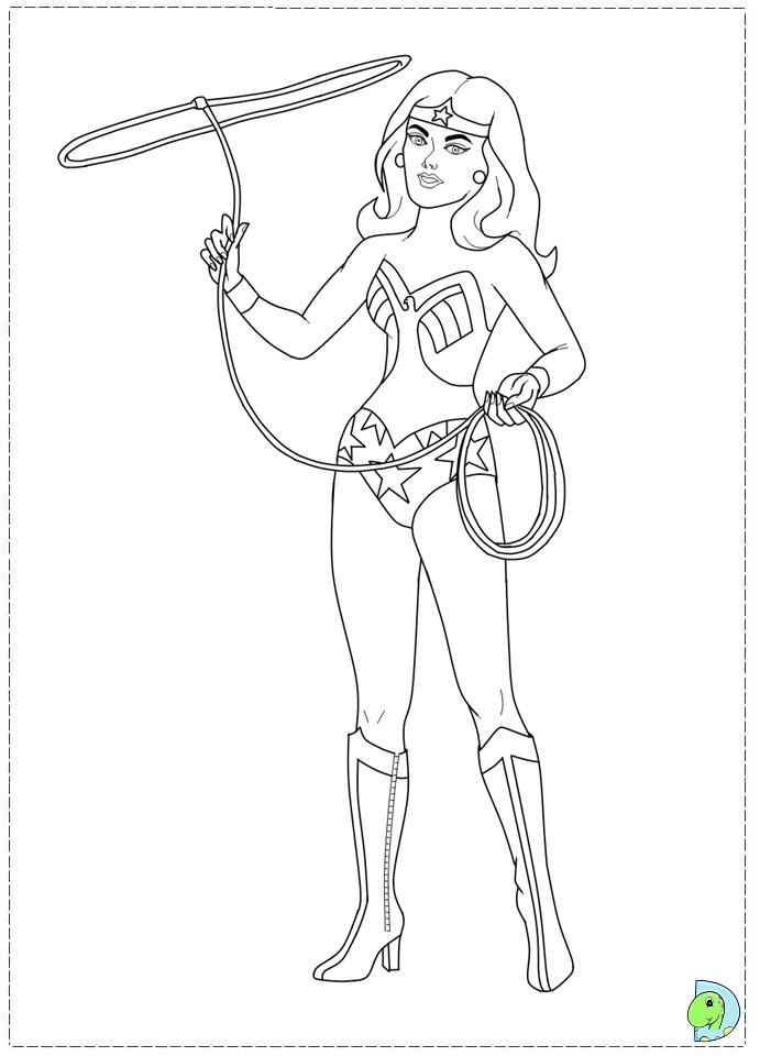 Wonder Woman Coloring Page DinoKids