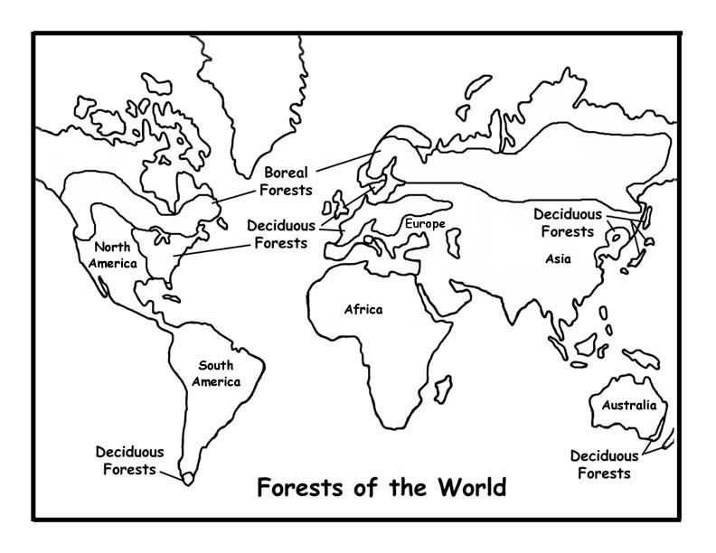 World Map Coloring Page For Kids Coloring Home