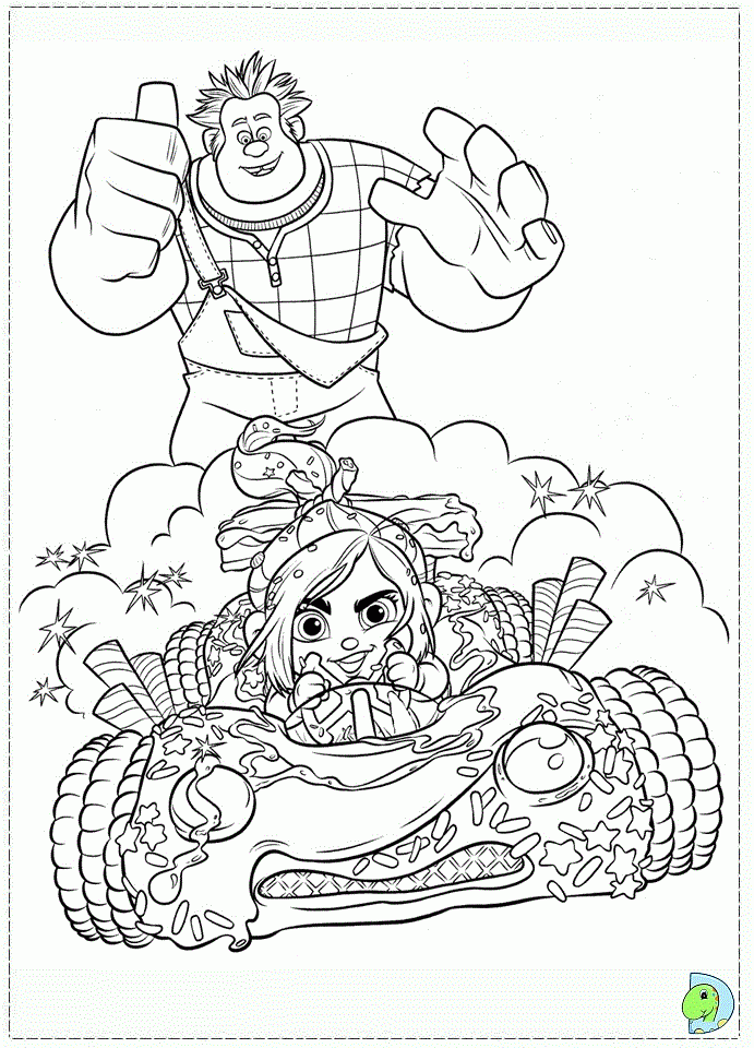 Wreck It Ralph Coloring Page DinoKids