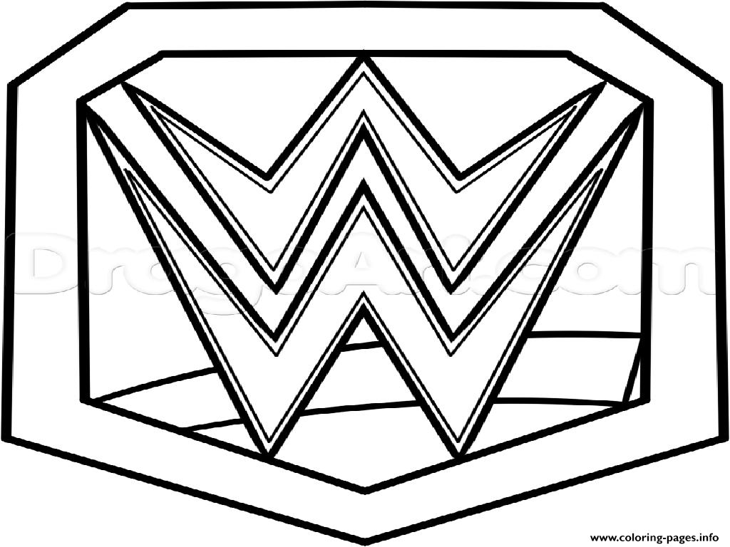 Wwe Championship Belt Official Coloring Pages Printable