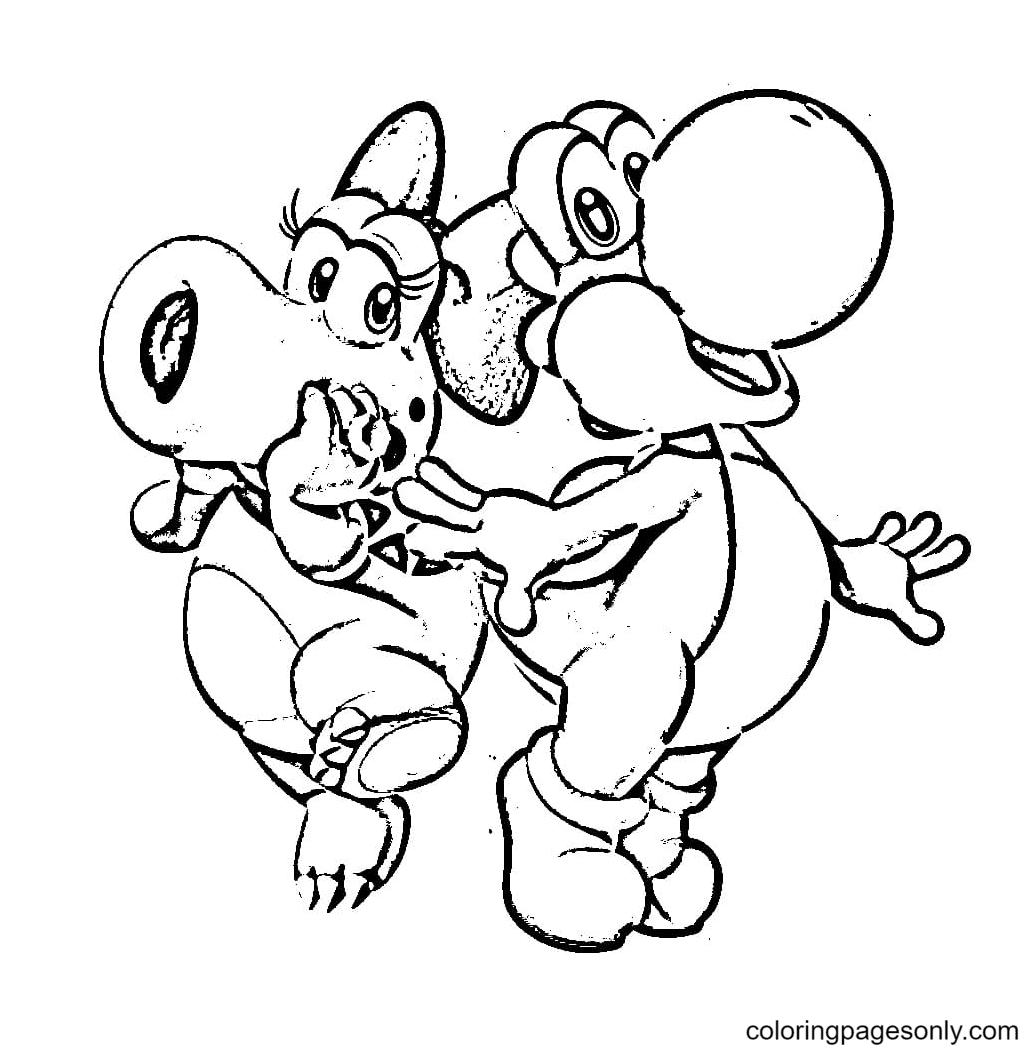 Yoshi Coloring Page Coloring Page