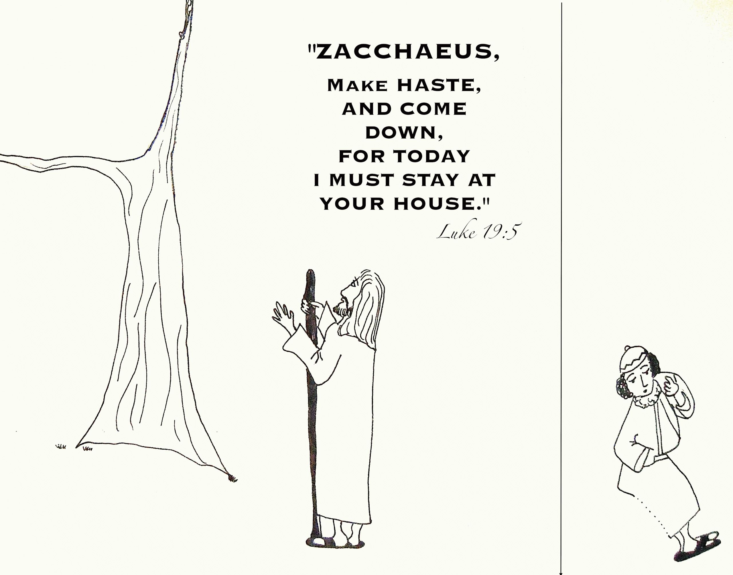 Zacchaeus Coloring Page Printable Coloring Home