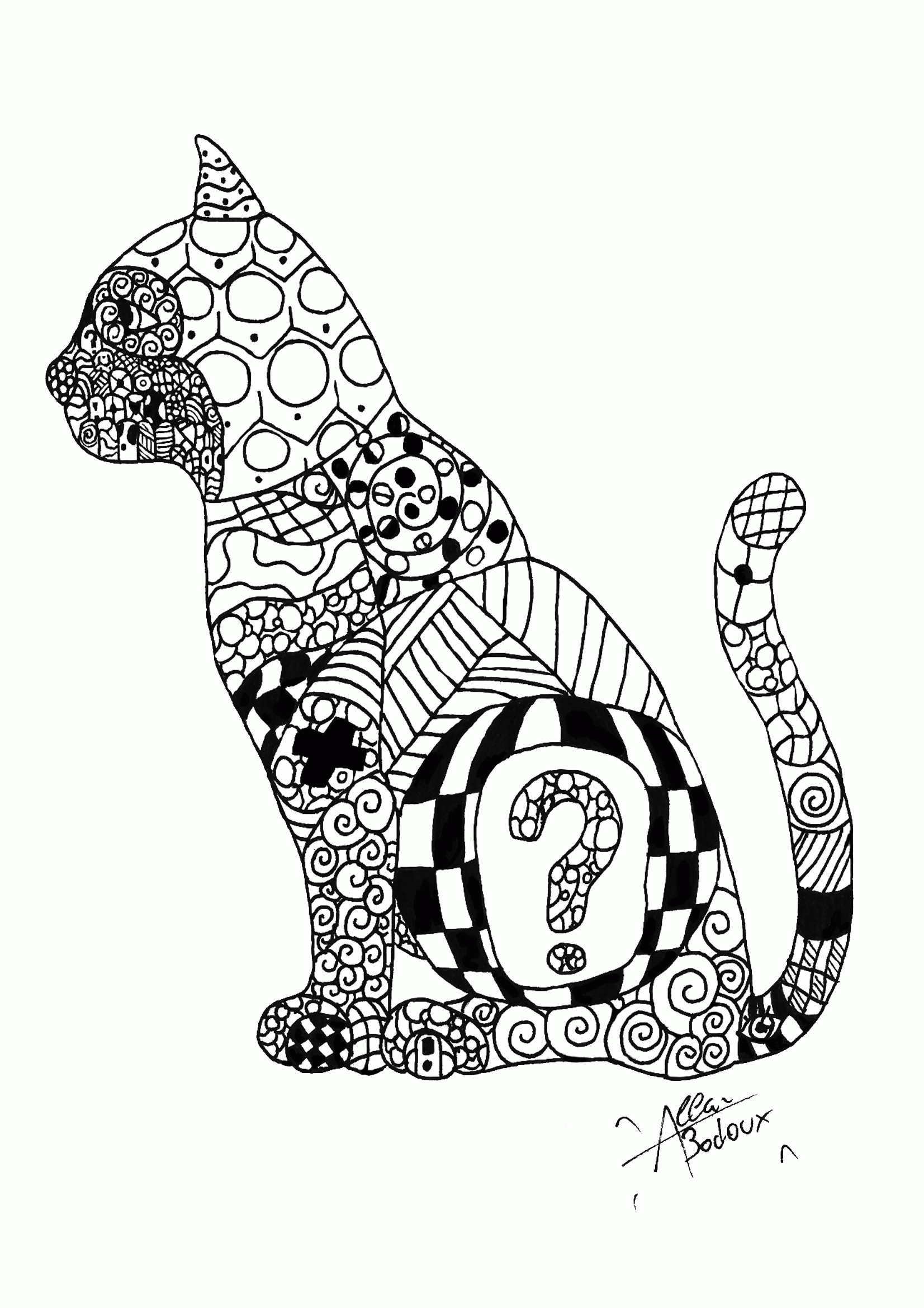 Zentangle Coloring Pages Coloring Home