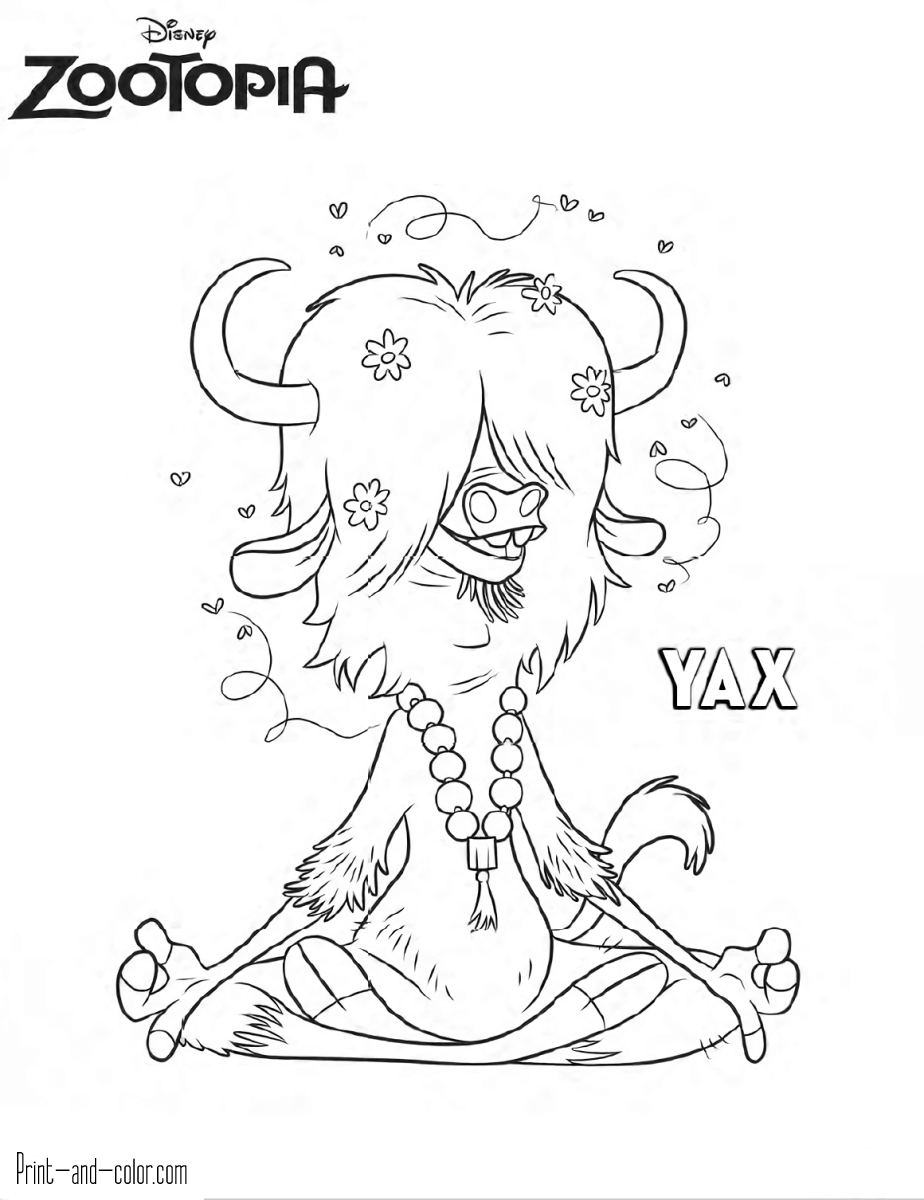 Zootopia Coloring Pages Print And Color