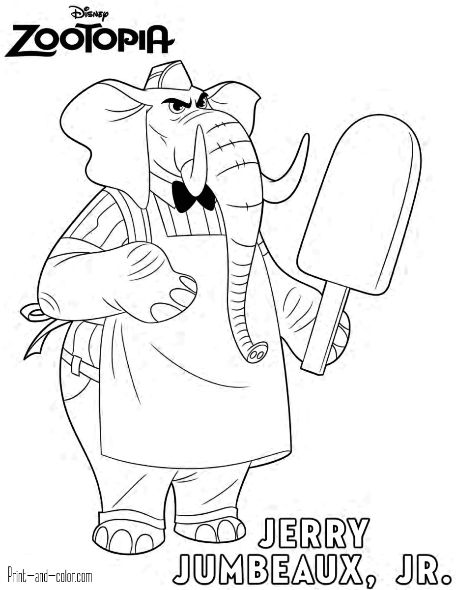 Zootopia Coloring Pages Print And Color