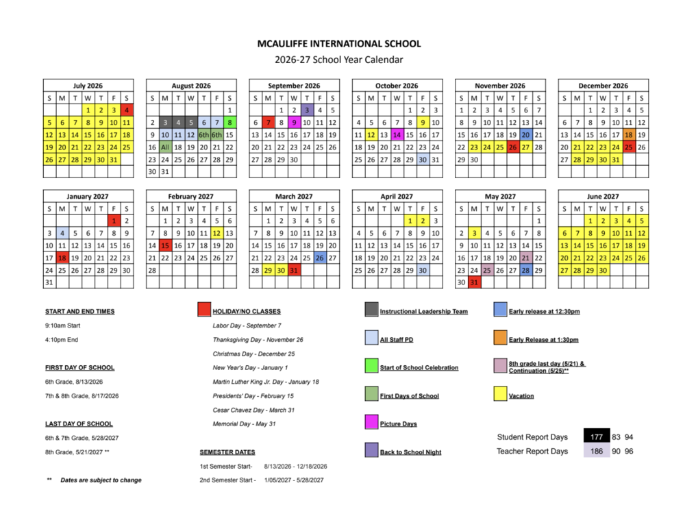Teacher's desk with monthly planning sheets