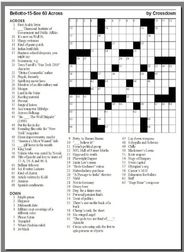 Create A Free Printable Crossword Puzzle Printable Templates