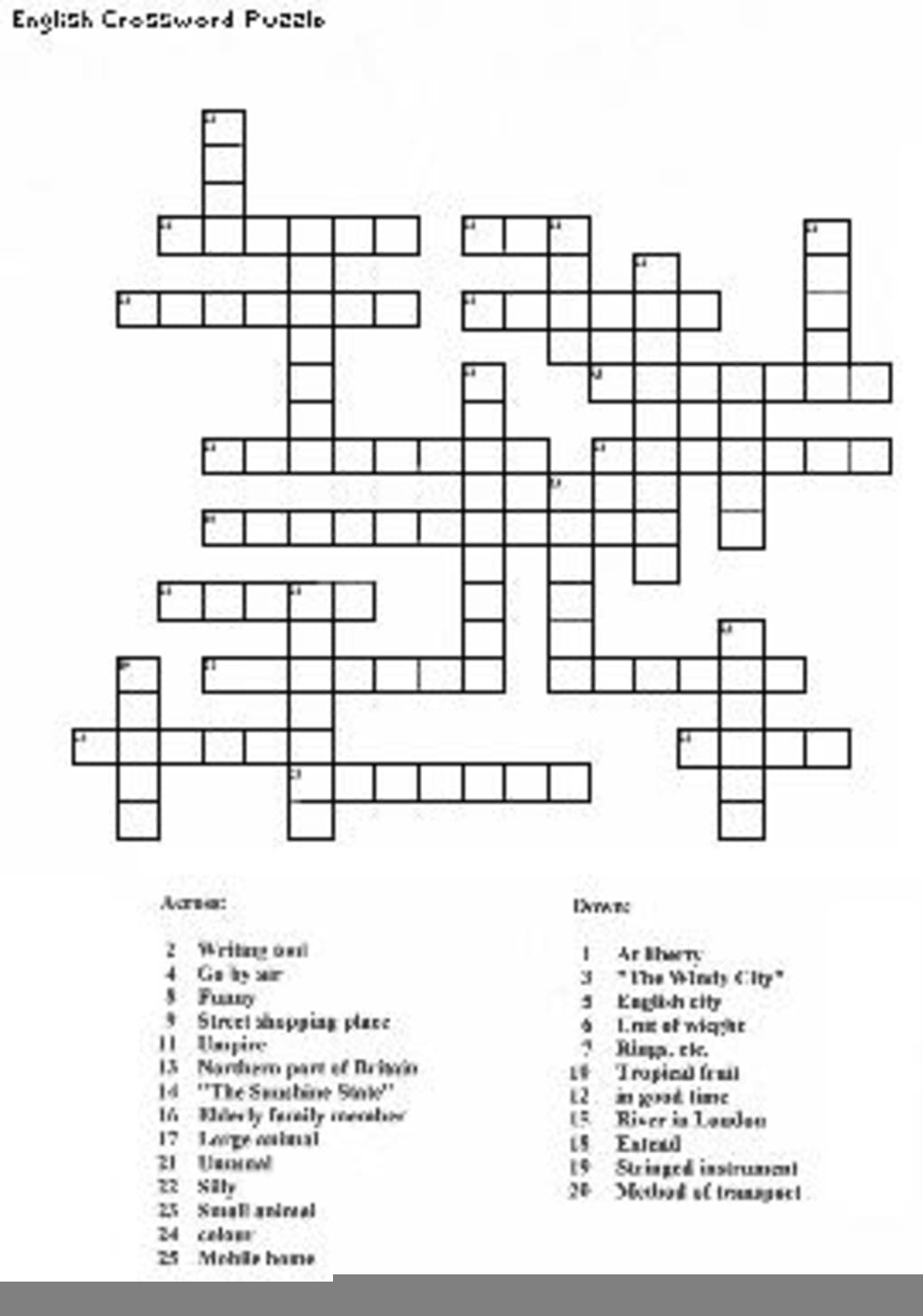 Create Your Own Crossword Puzzle Free Printable